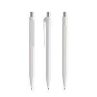 prodir QS50 PMP Push pen,  Wit-Silver satin finish