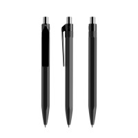 prodir QS50 PMP Push pen,  Zwart-Silver chrome finish