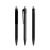 prodir QS50 PMP Push pen,  Zwart-Silver satin finish