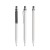 prodir QS50 PMS Push ballpoint pen, White-Graphite satin finish