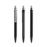 prodir QS50 PMS Push ballpoint pen, Black-Silver satin finish