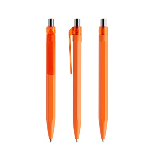 prodir QS50 PMT Push pen,  Oranje-Silver chrome finish