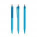 prodir QS50 PMT Push pen, Cyan  Blauw-Silver satin finish