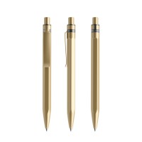 Prodir QS50 PQS Stone Push ballpoint pen, Gold-Gold satin finish