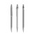 Prodir QS50 PQS Stone Push ballpoint pen, Silver-Silver satin finish