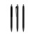 prodir QS50 Soft Touch PRP Push pen,  Zwart-Silver chrome finish