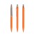 prodir QS50 Soft Touch PRS Push ballpoint pen, Orange-Silver satin finish