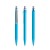 prodir QS50 Soft Touch PRS Push ballpoint pen, Cyan Blue-Silver satin finish