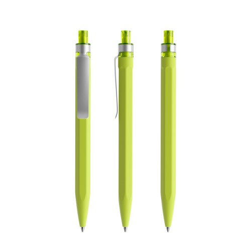 prodir QS50 Soft Touch PRS Push ballpoint pen, Yellow Green