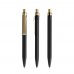 prodir QS50 Soft Touch PRS Push ballpoint pen, Black-Gold satin finish