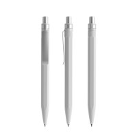 prodir QS50 Soft Touch PRS Push ballpoint pen, Concrete Grey-Silver satin finish