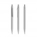 prodir QS50 Soft Touch PRS Push ballpoint pen, Concrete Grey-Silver satin finish