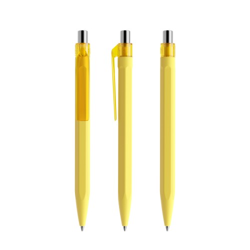 prodir QS50 Soft Touch PRT Push pen,  Citroen-Silver chrome finish