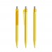 prodir QS50 Soft Touch PRT Push ballpoint pen, Lemon-Silver satin finish