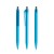 prodir QS50 Soft Touch PRT Push ballpoint pen, Cyan Blue-Silver chrome finish