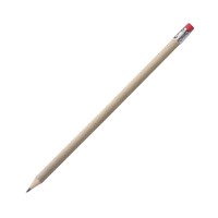 Pencil with rubber, brown