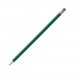Pencil with rubber, green