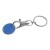 Sleutelhanger met muntje, blauw