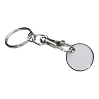 Sleutelhanger met muntje, wit