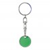 Keyring with shopping coin, green