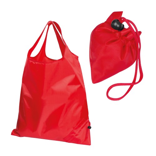 Foldable shopping bag, red