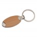 Sleutelhanger van hout en metaal Baltum, bruin