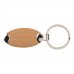 Sleutelhanger van hout en metaal Baltum, bruin