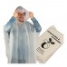 Compostable rain poncho Fleurus, transparent