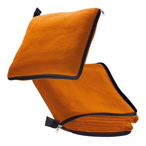 2in1 XL-Fleece-Decke/Kissen Radcliff, orange