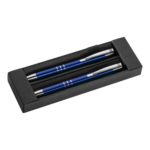 Metalen pennenset, blauw