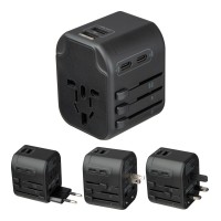 Reiseadapter Maracena, schwarz