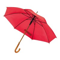 Automatische houten paraplu Nancy, rood