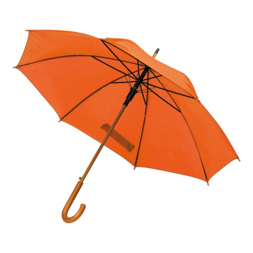 Automatische houten paraplu Nancy, oranje