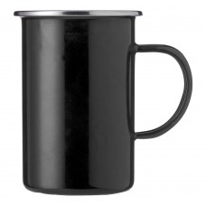 Emaille mok (450 ml) Ayden, zwart
