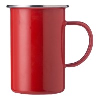Emaille mok (450 ml) Ayden, rood