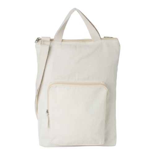 Cotton (340 g/m2) laptop bag Iker, khaki