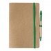Gerecycled kartonnen notitieboekje (A5) Theodore, groen
