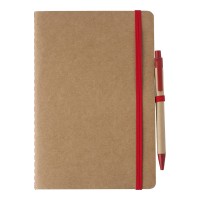 Recycled carton notebook (A5) Theodore, red
