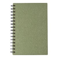 Hardcover-Notizbuch aus recyceltem Karton Caleb, Grün