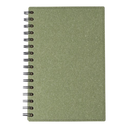 Hardcover-Notizbuch aus recyceltem Karton Caleb, Grün Hardcover-Notizbuch aus recyceltem Karton Caleb, Grün