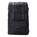 rPET (290T) polyester twill flap backpack Marlowe, black