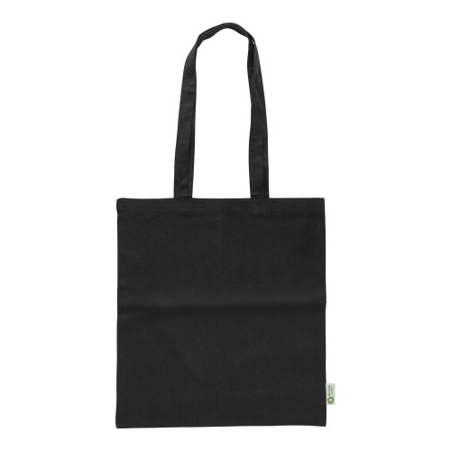 Recycled cotton shopping bag (120 gsm) Cassiopeia, black