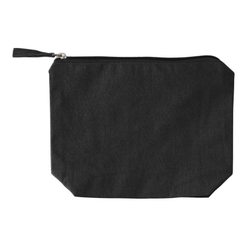 Recycled cotton cosmetic bag (180 gsm) Cressida, black