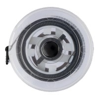 Plastic oprolbare meetlint Theo, zwart