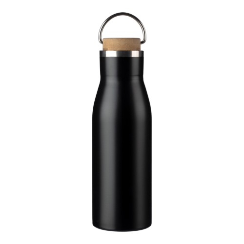 Recycled stainless steel bottle Aline, black