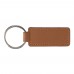 Appel leren en PU sleutelhanger Sabrina, bruin