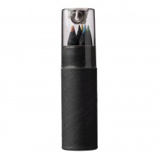 Recycled carton colored pencils set Beate, black