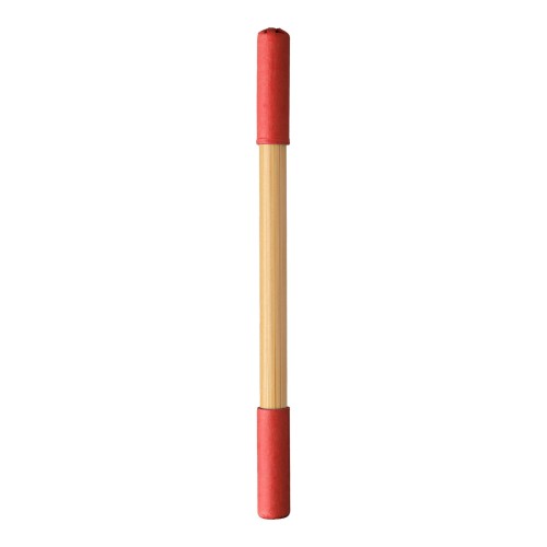 Bamboe balpen en eeuwige potlood Wolfgang, rood