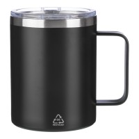 Doppelwandiger Becher aus Edelstahl (300 ml) Renate, Schwarz