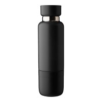 Doppelwandige Flasche aus Edelstahl (500 ml) Lieselotte, Schwarz